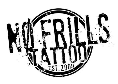 no frills tattoo logo